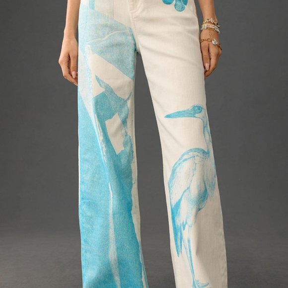 Anne Guest Cyanotype High-Rise Wide-Leg Jeans - Picture 2 of 9